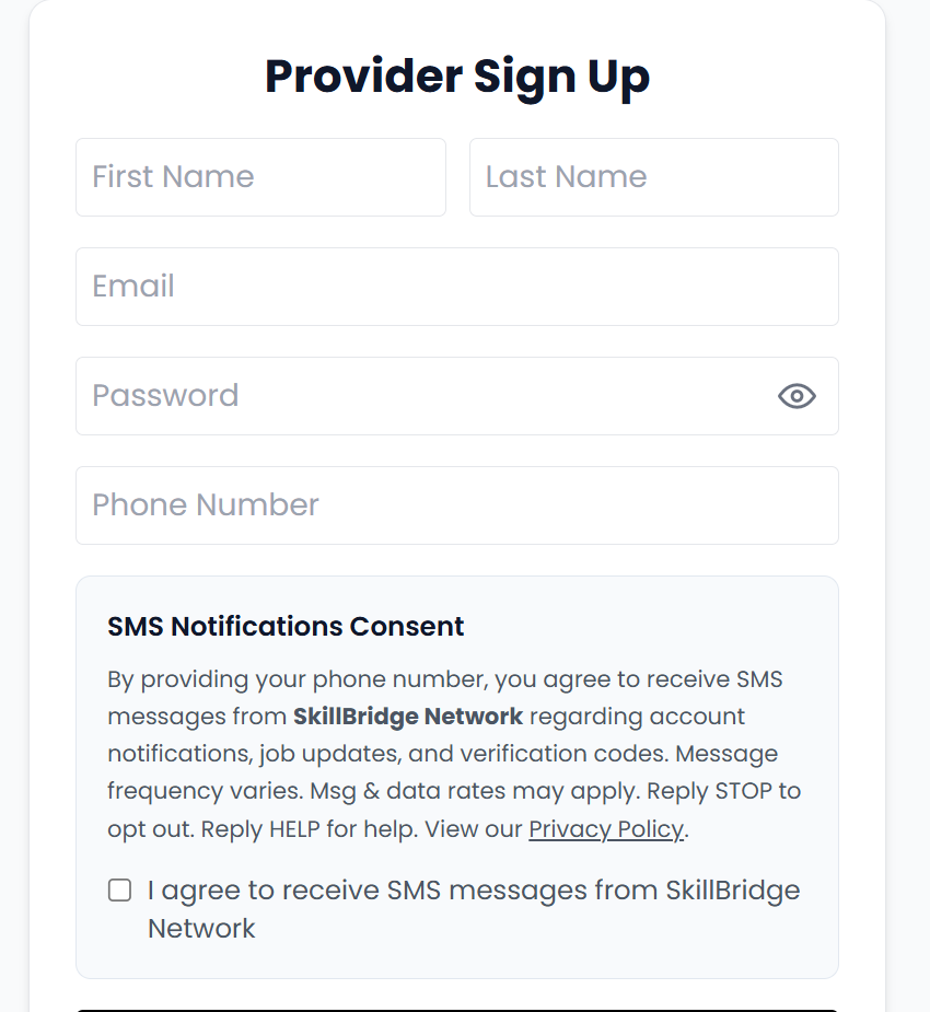 Provider Sign In